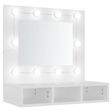 vidaXL Armoire de toilette avec LED Blanc 60x31,5x62 cm