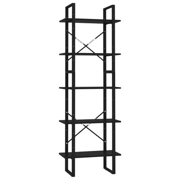 vidaXL Bücherregal 5 Fächer Weiß 60x30x175 cm Holzwerkstoff