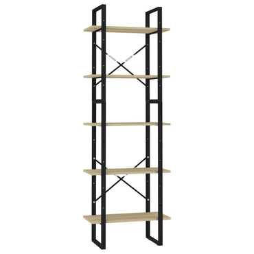 vidaXL Bücherregal 5 Fächer Sonoma-Eiche 60x30x175 cm Holzwerkstoff
