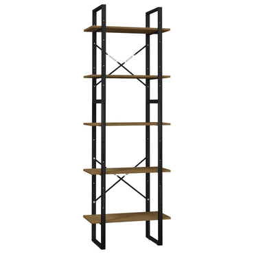 vidaXL Bücherregal 5 Fächer Braun 60x30x175 cm Massivholz Kiefer