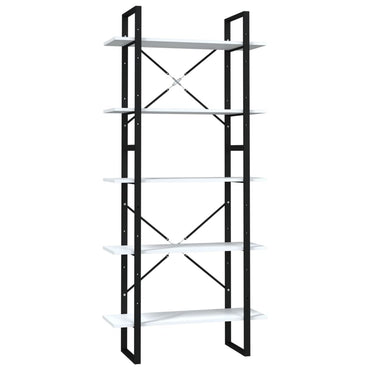 vidaXL Bibliothèque à 5 niveaux Blanc 80x30x175 cm Aggloméré