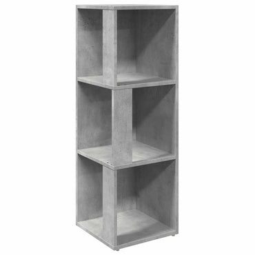 vidaXL Étagère d'angle gris béton 33x33x100 cm bois d'ingénierie