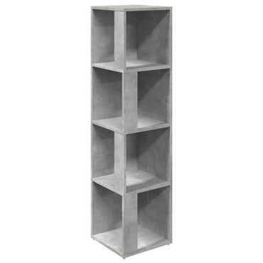 vidaXL Eckregal Betongrau 33x33x132 cm Holzwerkstoff