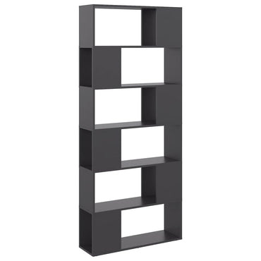 vidaXL Bibliothèque Séparateur de pièce gris 80x24x186 cm Bois d'ingénierie