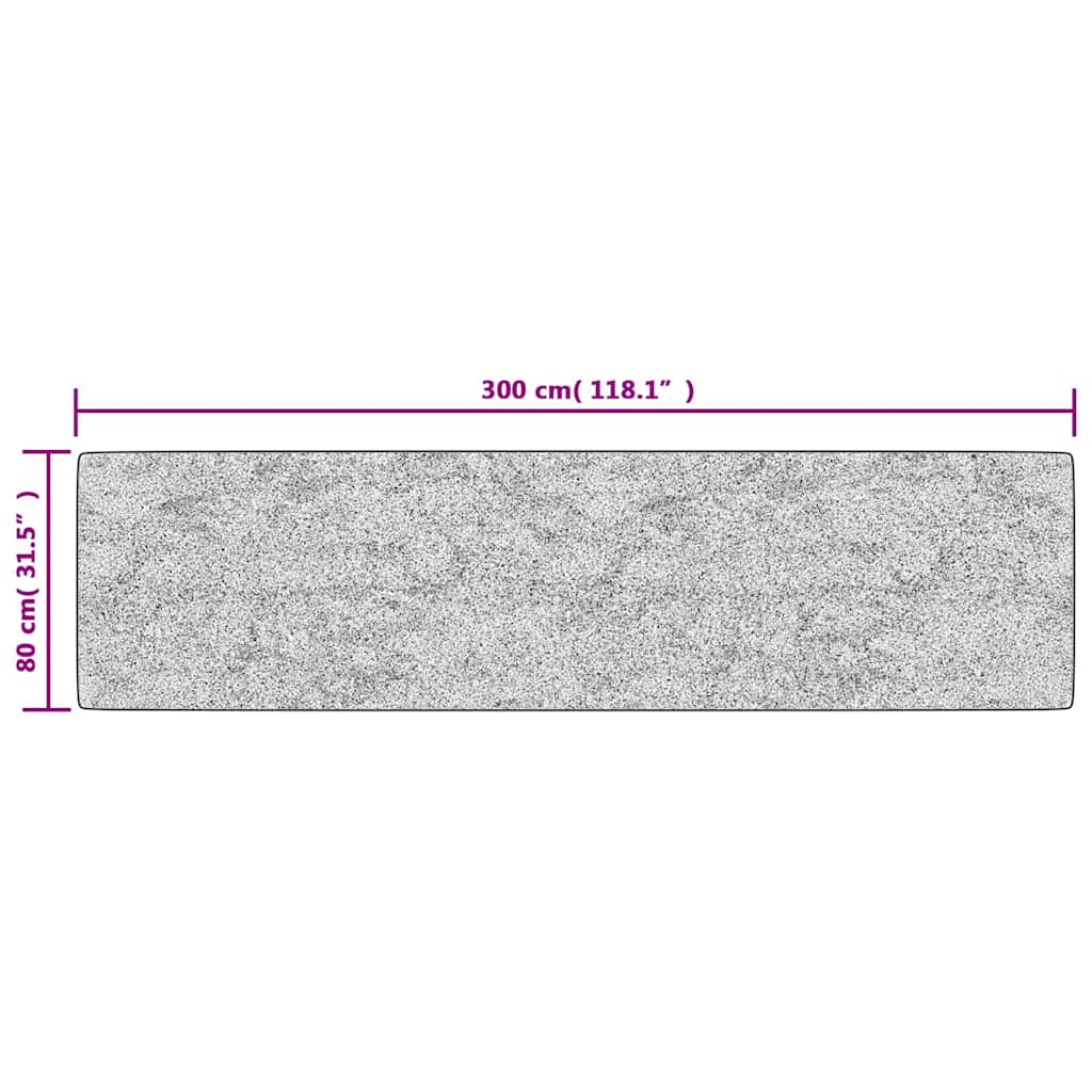 vidaXL Tapis lavable 80x300 cm Noir et doré Antidérapant