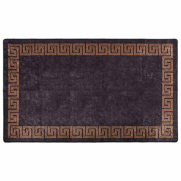 vidaXL Tapis lavable Noir et doré 190x300 cm Antidérapant