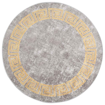 vidaXL Tapis lavable gris φ120 cm Antidérapant