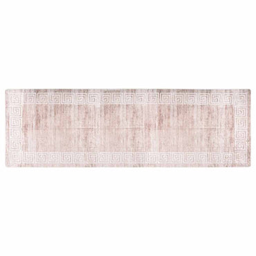 vidaXL Tapis lavable 80x300 cm beige antidérapant