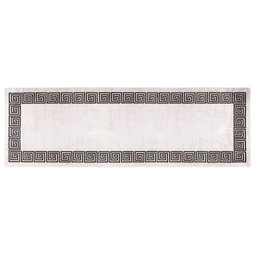 vidaXL Tapis Lavable 80x300 cm Beige clair Antidérapant