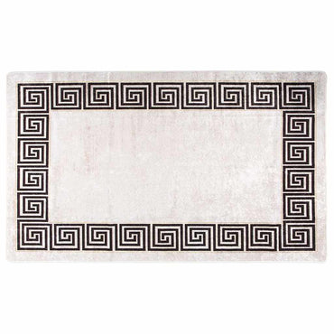 vidaXL Tapis lavable 120x180 cm Beige clair Antidérapant