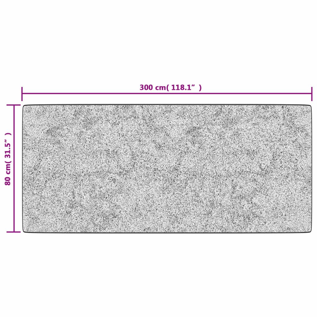 vidaXL Tapis lavable 80x300 cm Noir et blanc Antidérapant