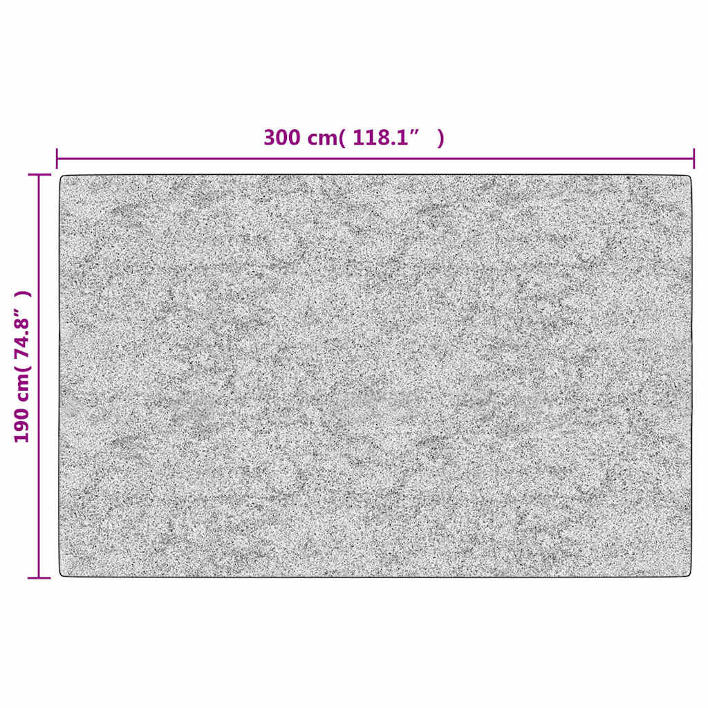 vidaXL Tapis lavable noir et blanc 190x300 cm Antidérapant
