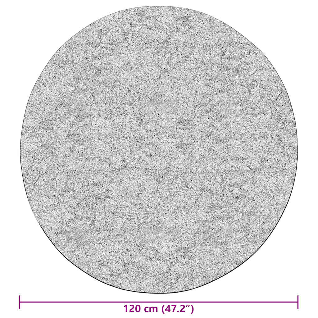 vidaXL Tapis lavable noir et blanc φ120 cm Antidérapant
