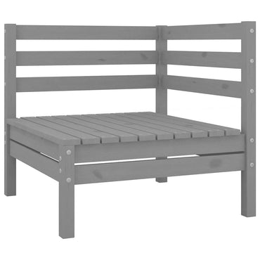 vidaXL Canapés d'angle de jardin 2 pcs Gris Bois de pin massif