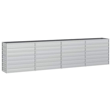 vidaXL Carré potager de jardin 320x40x77 cm Acier galvanisé Argenté