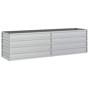 vidaXL Garten-Hochbeet 160x40x45 cm Verzinkter Stahl Silber