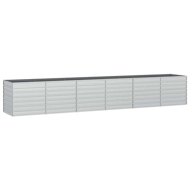 vidaXL Garten-Hochbeet 480x80x77 cm Verzinkter Stahl Silber