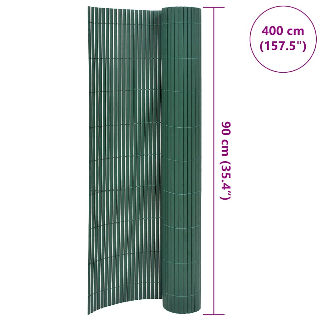 vidaXL Clôture de jardin double face 90x400 cm vert