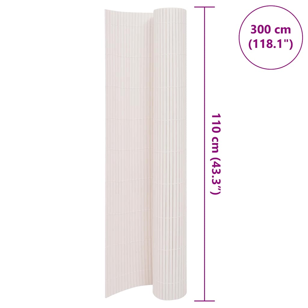 vidaXL Clôture de jardin double face 110x300 cm Blanc