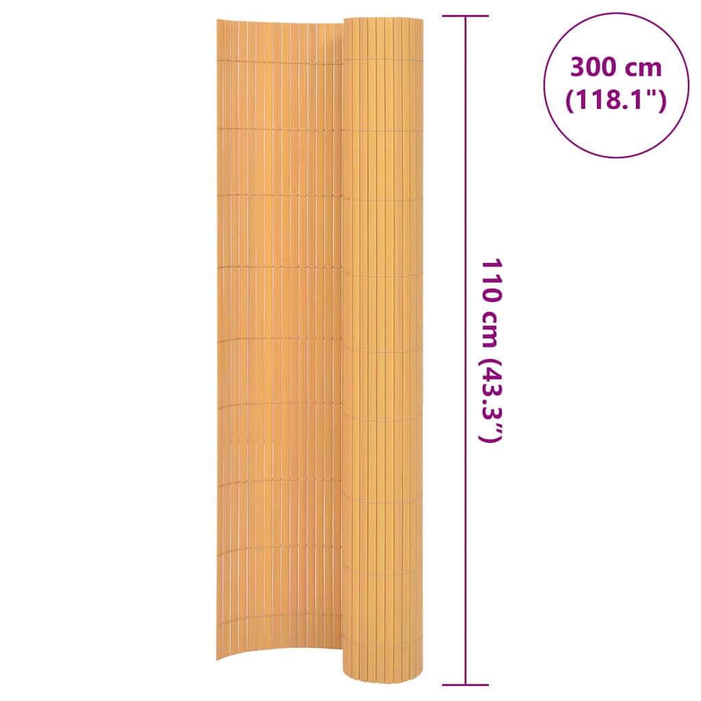 vidaXL Clôture de jardin double face 110x300 cm Jaune