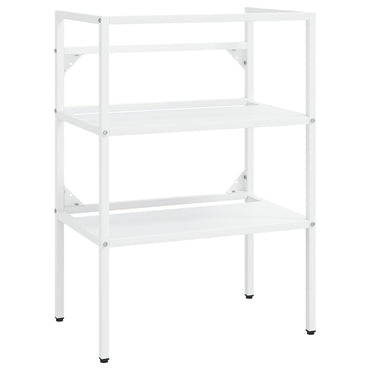 vidaXL Meuble de salle de bain sous vasque Blanc 59x38x83 cm Fer