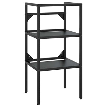 vidaXL Meuble sous-vasque de salle de bain noir 40x38x83 cm Fer