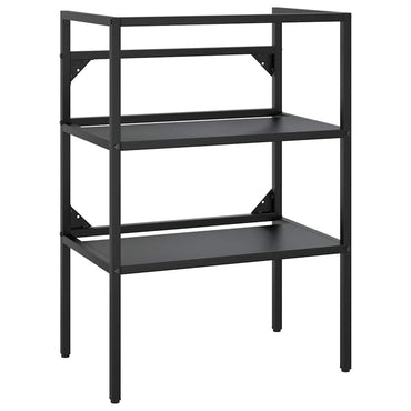 vidaXL Meuble sous-vasque de salle de bain Noir 59x38x83 cm Fer