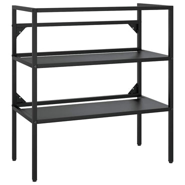 vidaXL Meuble sous-vasque Noir 79x38x83 cm Fer
