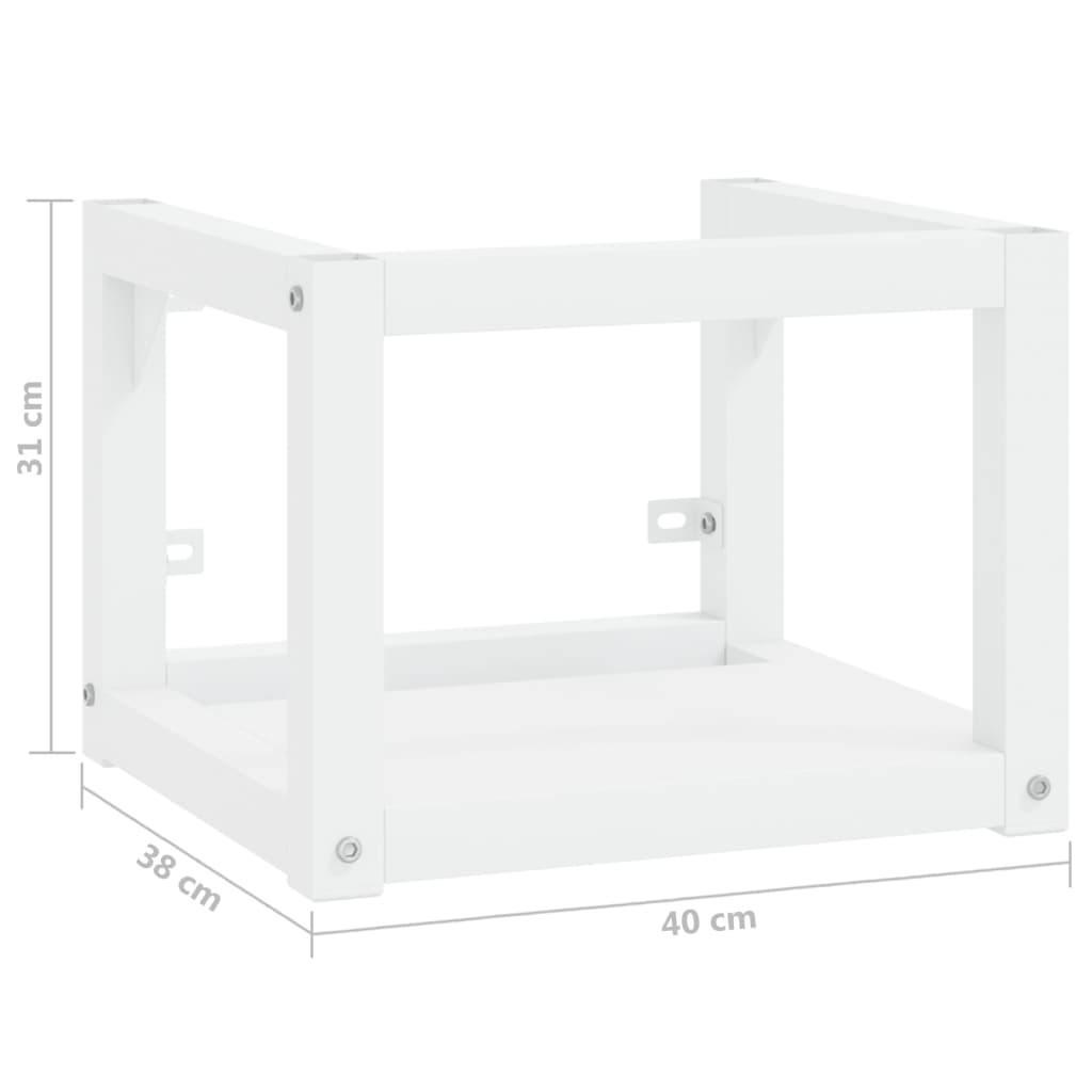 vidaXL Meuble de lavabo mural blanc 40x38x31 cm fer