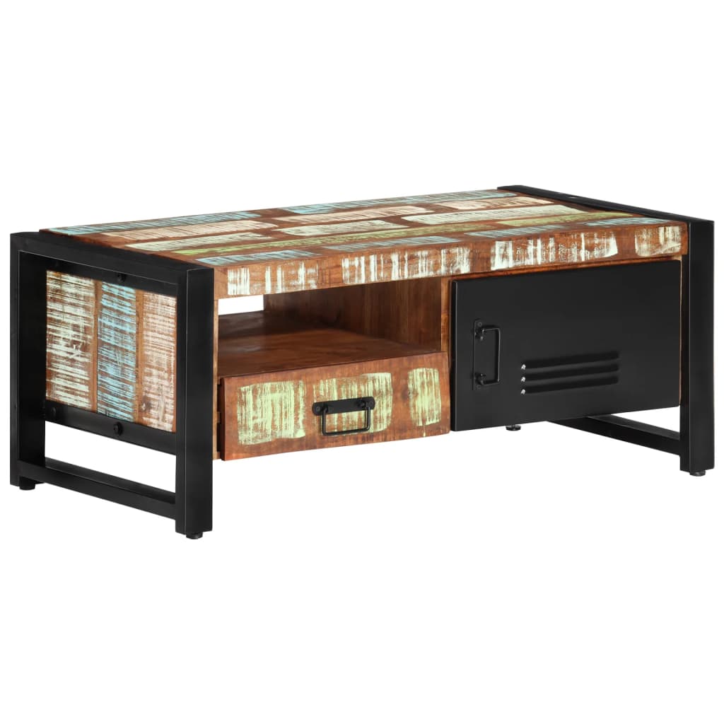 vidaXL Table basse 100x50x41 cm en bois de récupération massif