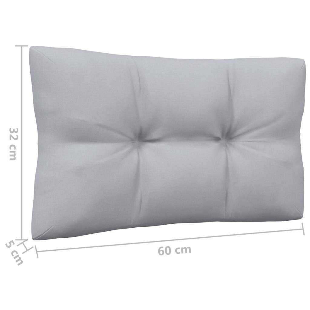 vidaXL 3-tlg. Garten-Lounge-Set mit Grauen Kissen Kiefer Massivholz