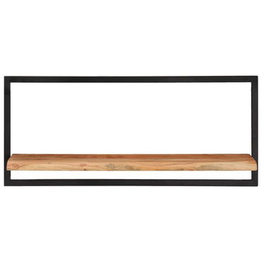 vidaXL Wandregale 2 Stk. 80x25x35 cm Massivholz Akazie und Stahl