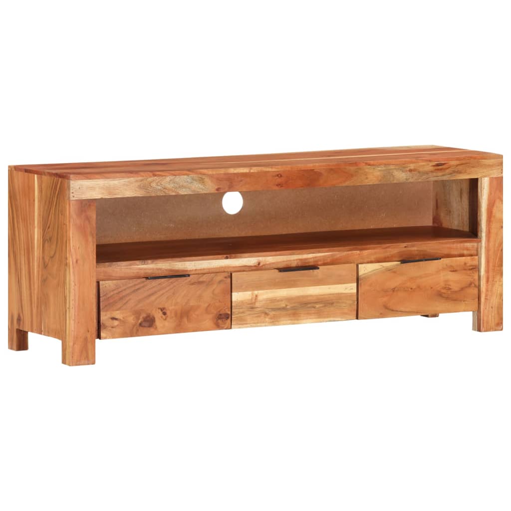 Meuble TV vidaXL 110x30x40 cm Bois d'acacia massif