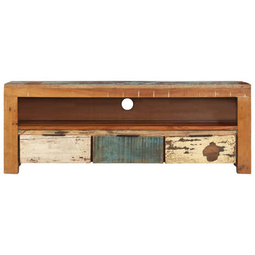 vidaXL Meuble TV 110x30x40 cm Bois de récupération Massif