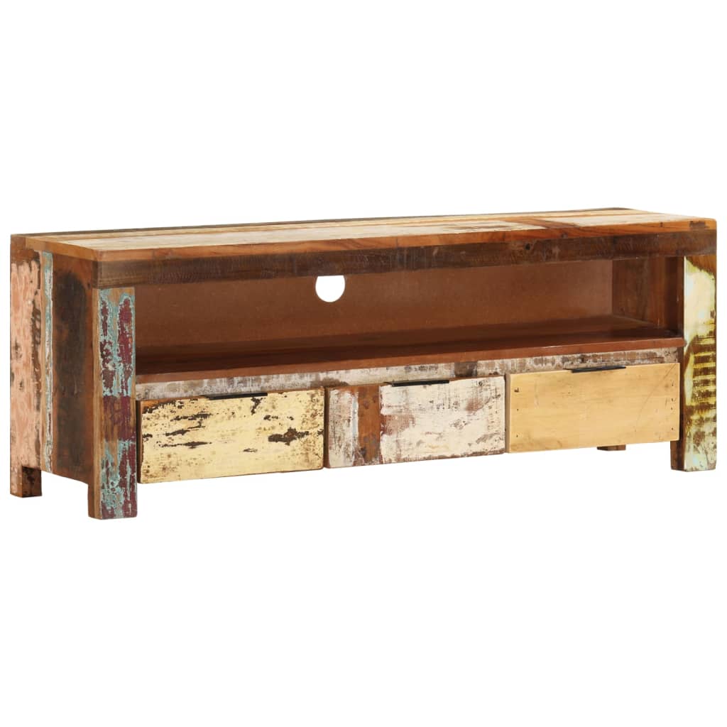 vidaXL Meuble TV 110x30x40 cm Bois de récupération Massif