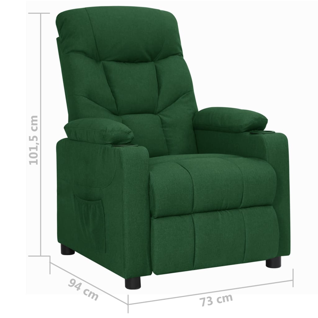 vidaXL Relaxsessel Dunkelgrün Stoff
