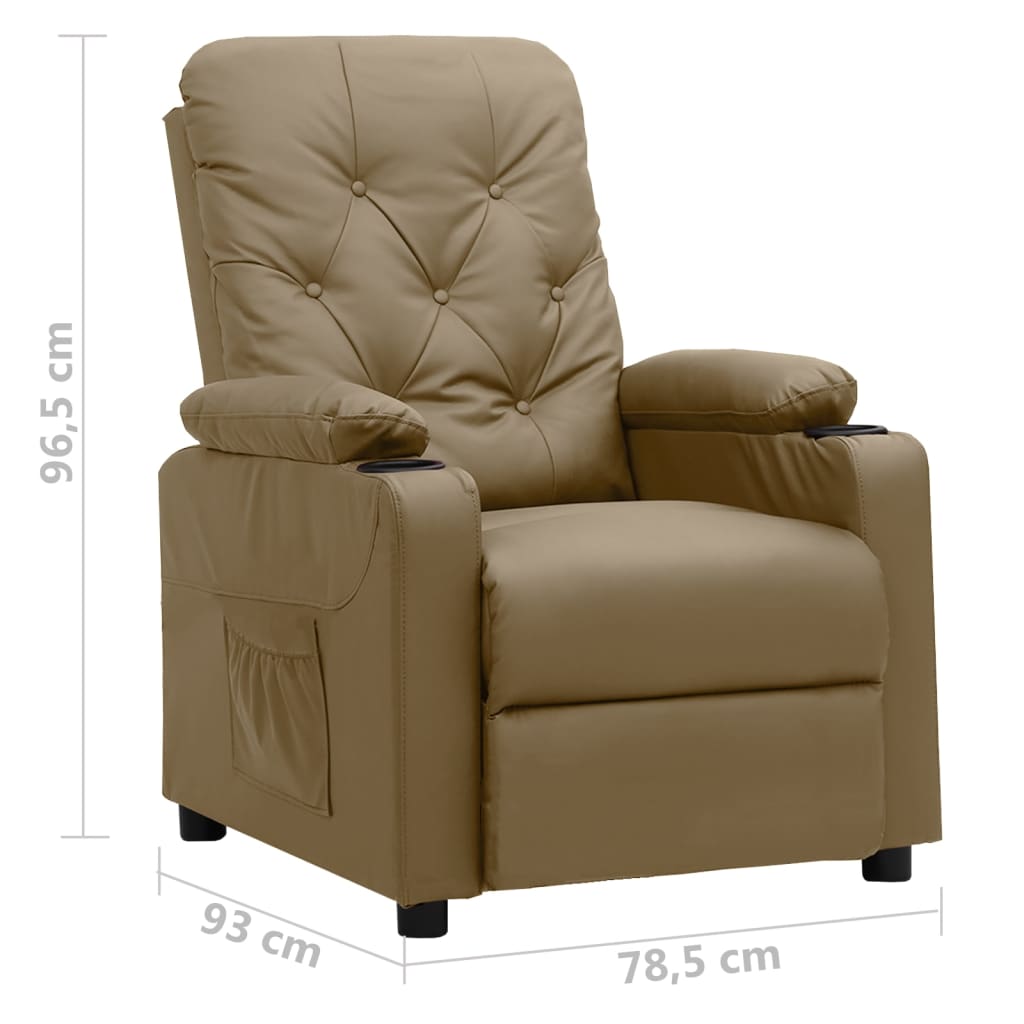 vidaXL Relaxsessel Cappuccino-Braun Kunstleder