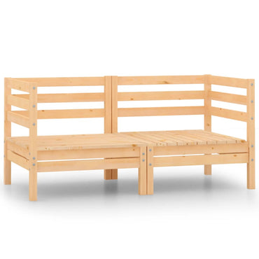 vidaXL 2-Sitzer-Gartensofa Kiefer Massivholz