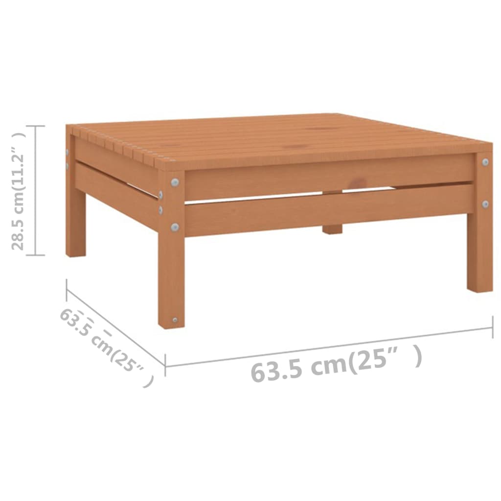 vidaXL 10-tlg. Garten-Lounge-Set Massivholz Kiefer Honigbraun