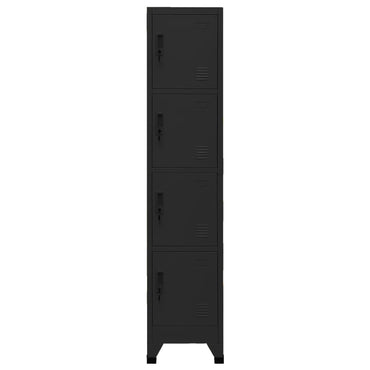 vidaXL Schließfachschrank Schwarz 38x45x180 cm Stahl