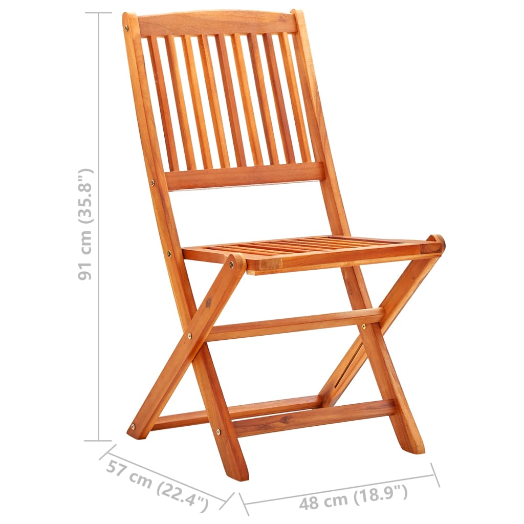 vidaXL Chaises de jardin pliantes 6 pcs Bois de Sesham massif
