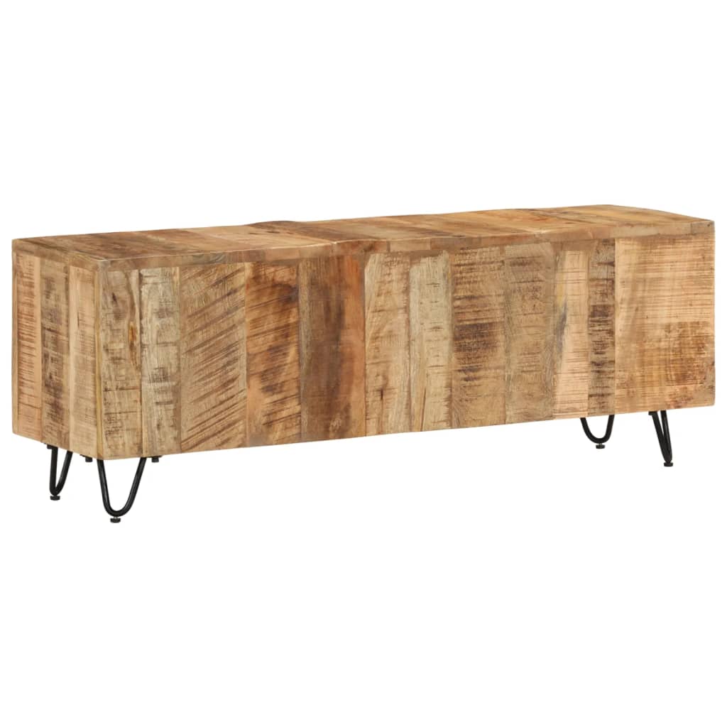 vidaXL Meuble TV 110x30x40 cm Bois de manguier massif