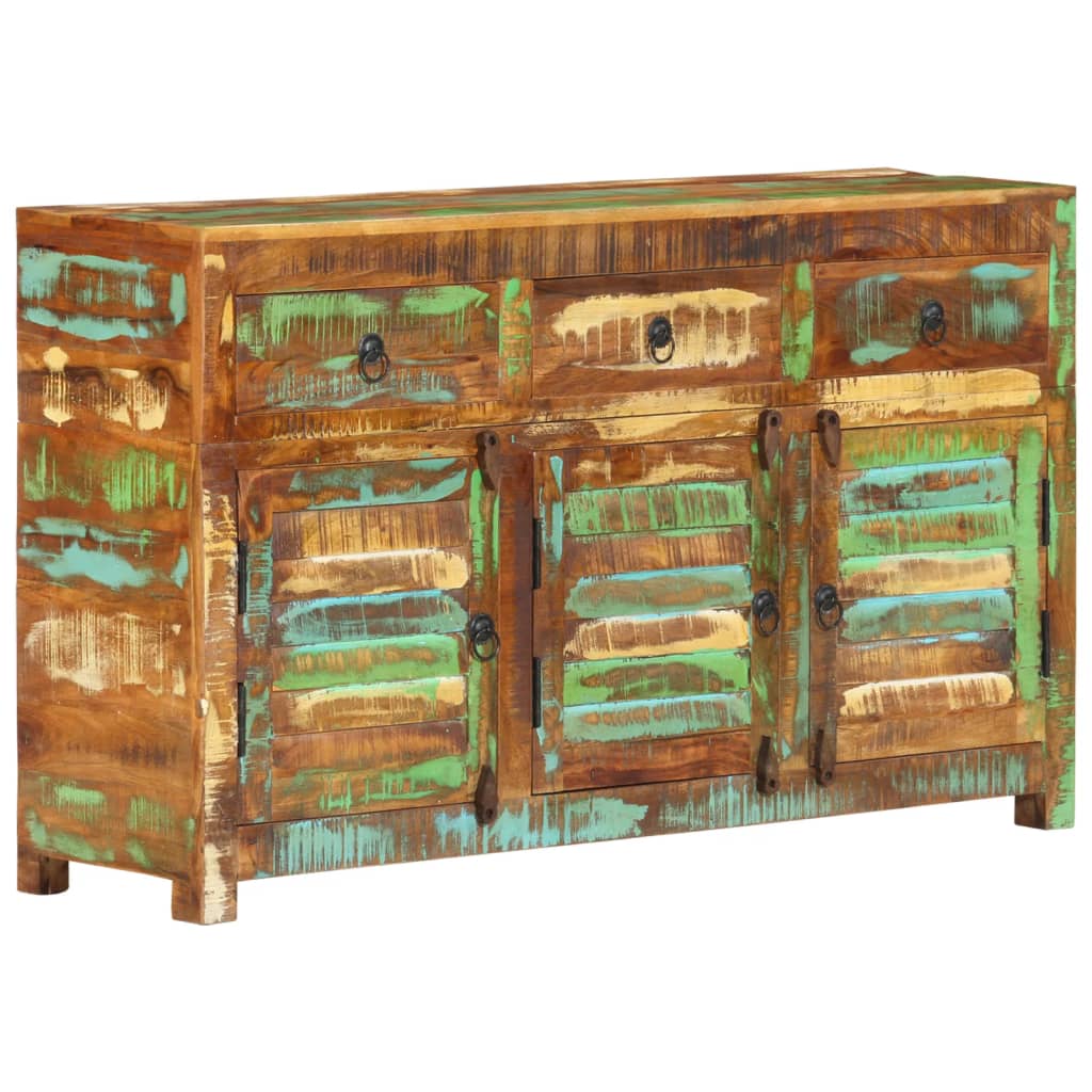 vidaXL Sideboard 110x30x65 cm Altholz Massiv