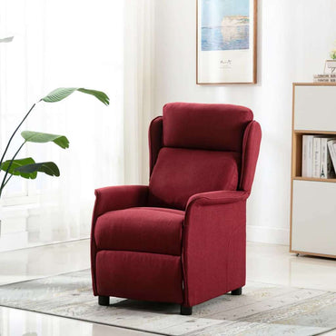 vidaXL Chaise longue Rouge bordeaux 66,5 x 94 x 101,5 cm Polyester