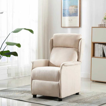 vidaXL Chaise longue Crème 66,5 x 94 x 101,5 cm Polyester