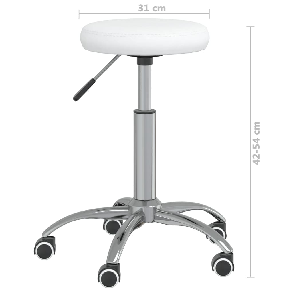 vidaXL Chaise de salle à manger similicuir blanc