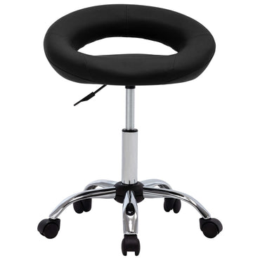 vidaXL Chaise de salle à manger pivotante Similicuir noir