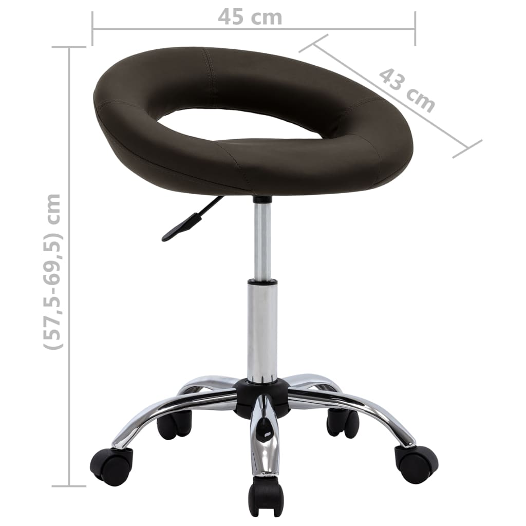 vidaXL Chaise de salle à manger pivotante Similicuir marron