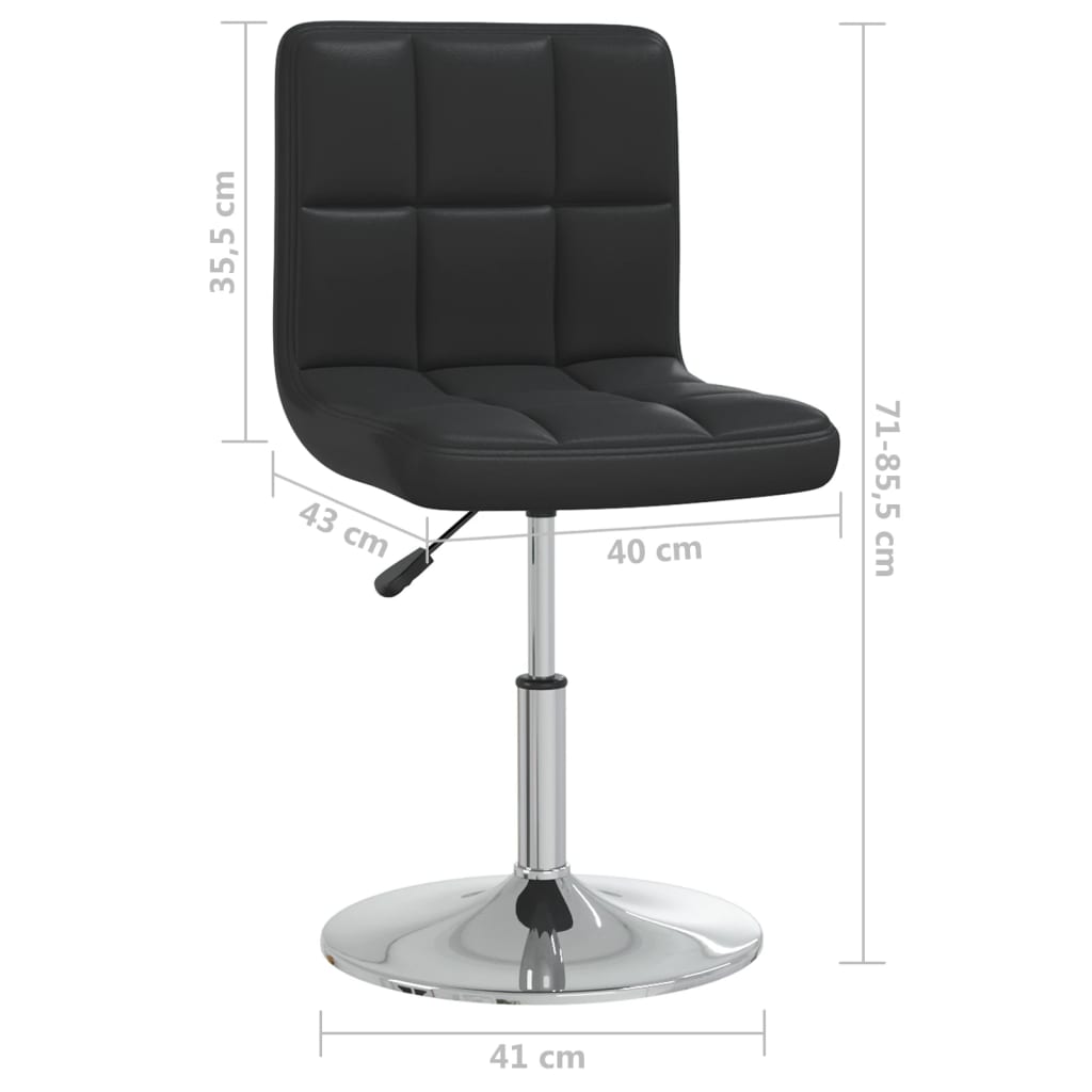 vidaXL Esszimmerstühle 6 Stk. Schwarz Kunstleder