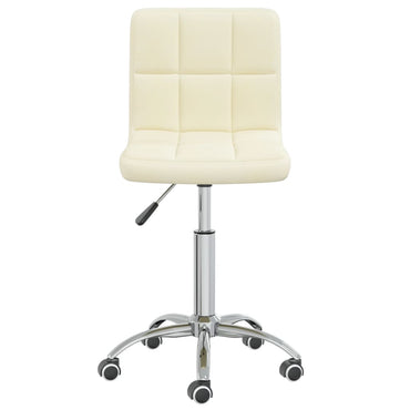 vidaXL Esszimmerstuhl Drehbar Creme Stoff